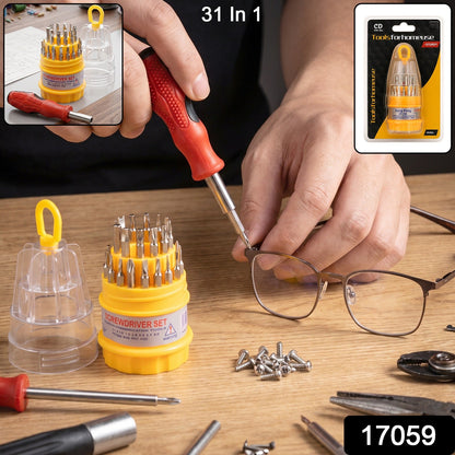 Precision screwdriver kit with 31 bits for electronics repair