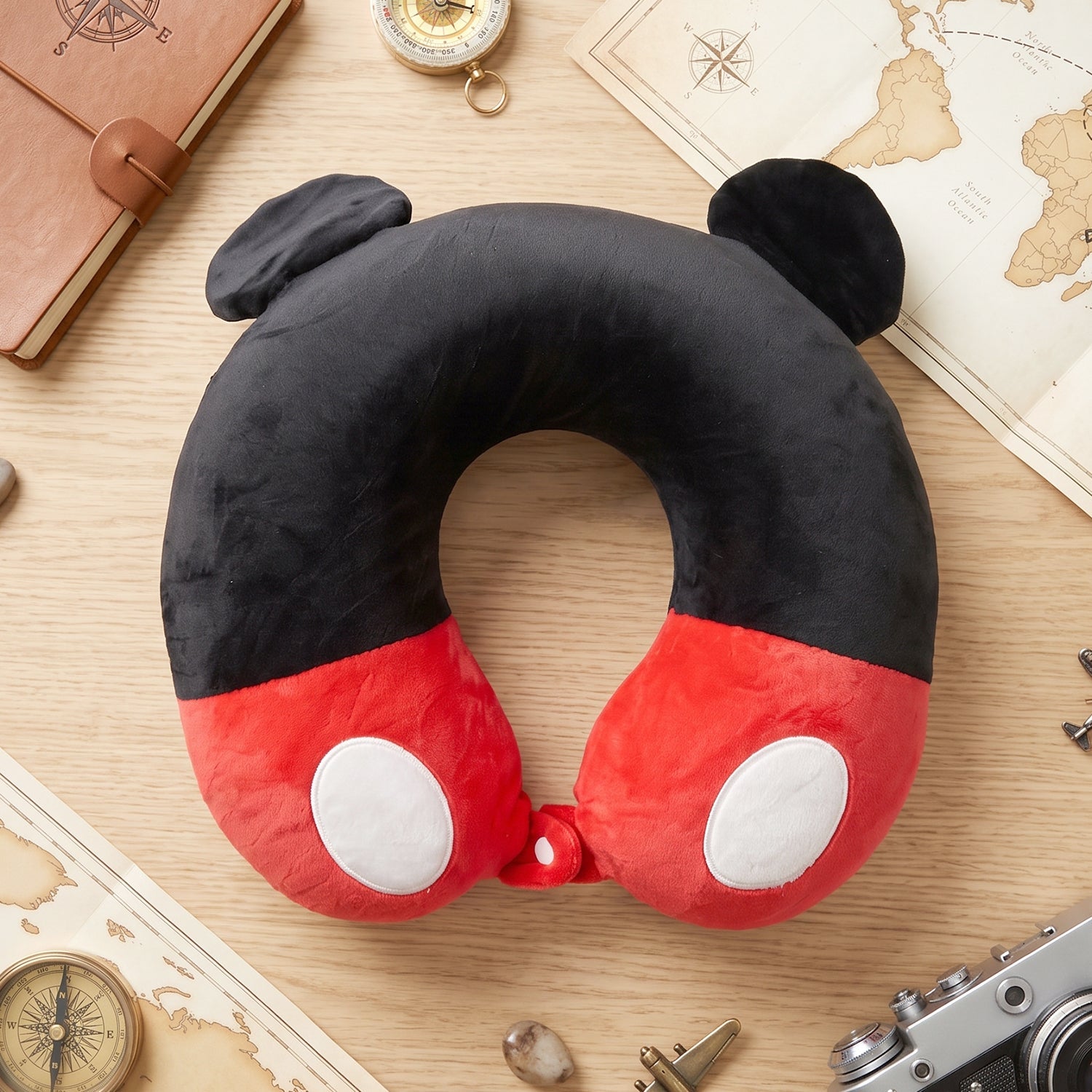 Cuddly character neck support pillow for travel and home