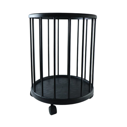 Durable metal laundry bin with removable liner bag