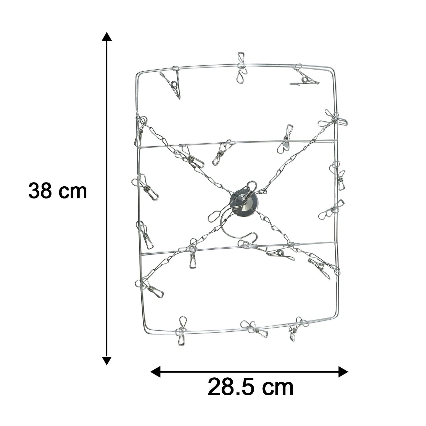 Space saving multi peg hanger for balcony and indoor drying